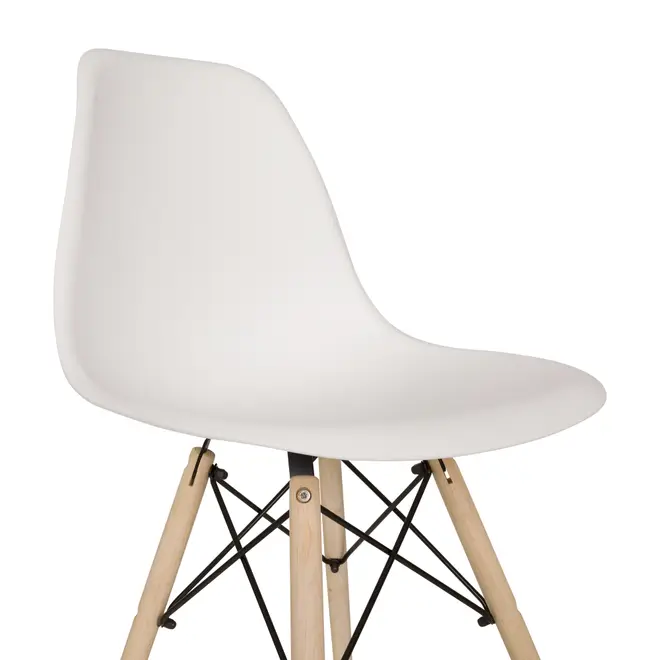 CONJUNTO COM 2 CADEIRAS EASY WOOD - FAIA/BRANCO - Foto 7