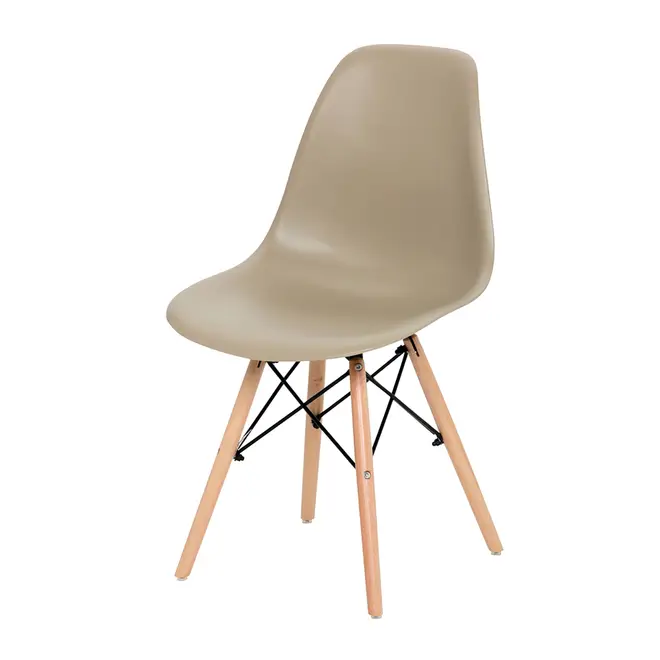 CONJUNTO COM 2 CADEIRAS EASY WOOD - FAIA BEGE - Foto 2