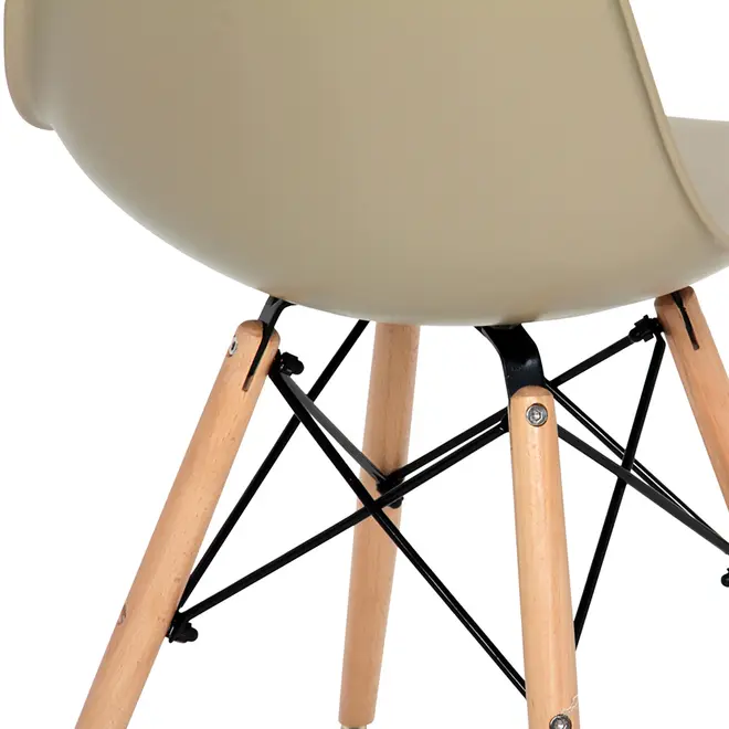 CONJUNTO COM 2 CADEIRAS EASY WOOD - FAIA BEGE - Foto 6