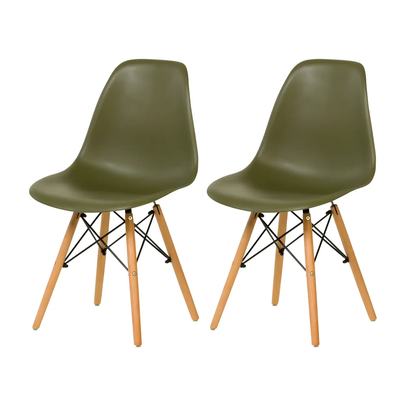 CONJUNTO COM 2 CADEIRAS EASY WOOD - FAIA/MUSGO - Foto 1