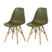 CONJUNTO COM 2 CADEIRAS EASY WOOD - FAIA/MUSGO - Foto 1