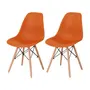 CONJUNTO COM 2 CADEIRAS EASY WOOD - FAIA/TERRACOTA - Foto 1