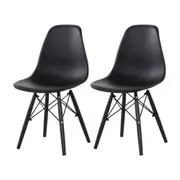 CONJUNTO COM 2 CADEIRAS EASY COLOR - PRETO/PRETO - Foto 1