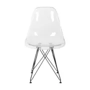 CONJUNTO COM 2 CADEIRAS EASY TOWER - PRETO/INCOLOR - Foto 3
