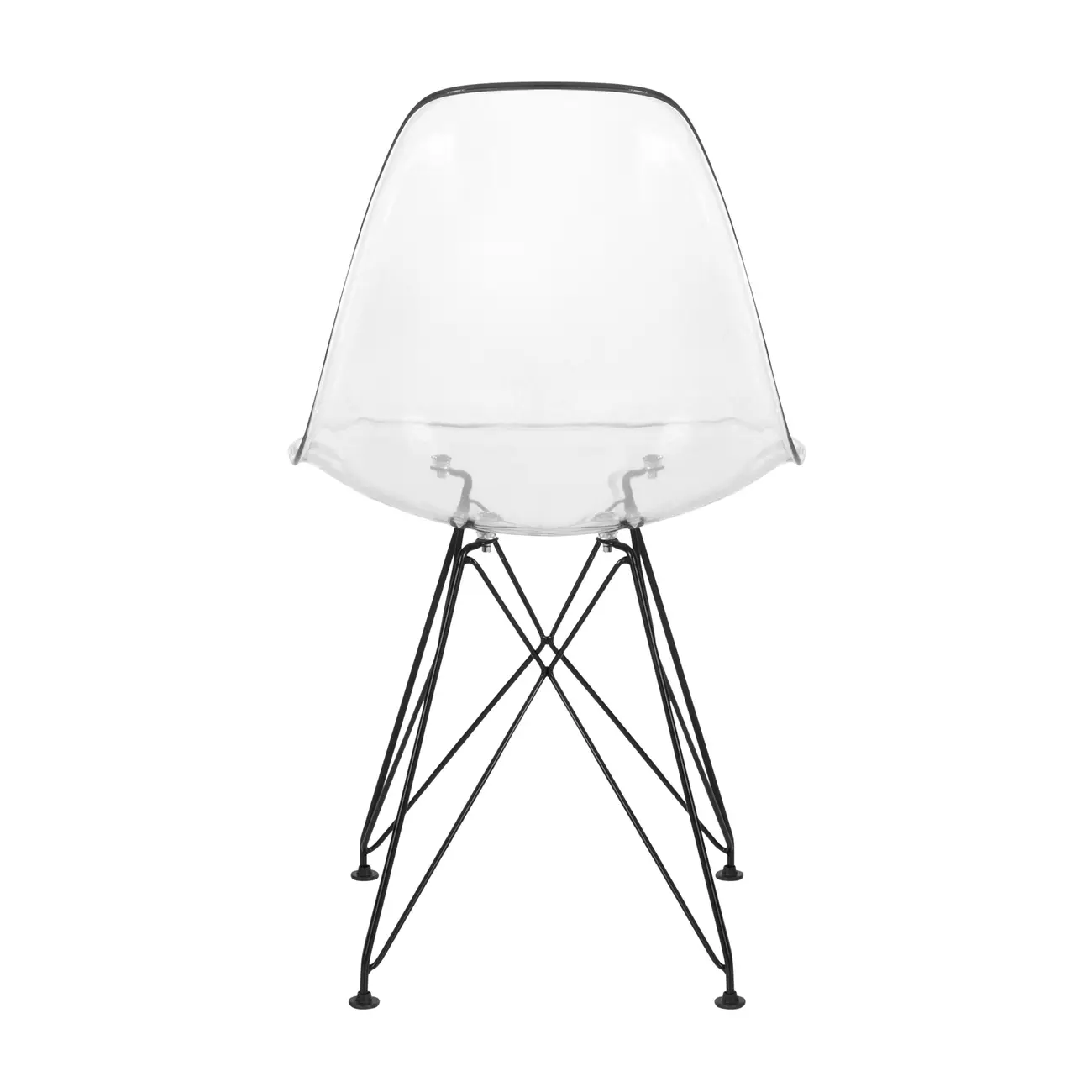 CONJUNTO COM 2 CADEIRAS EASY TOWER - PRETO/INCOLOR - Foto 5