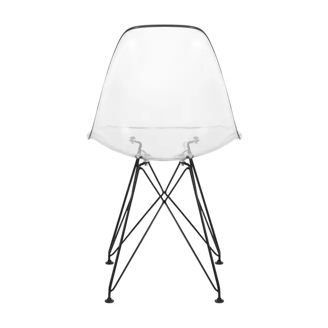 CONJUNTO COM 2 CADEIRAS EASY TOWER - PRETO/INCOLOR - Foto 5