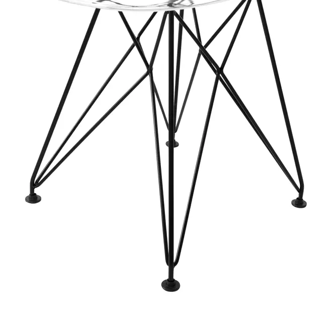 CONJUNTO COM 2 CADEIRAS EASY TOWER - PRETO/INCOLOR - Foto 7