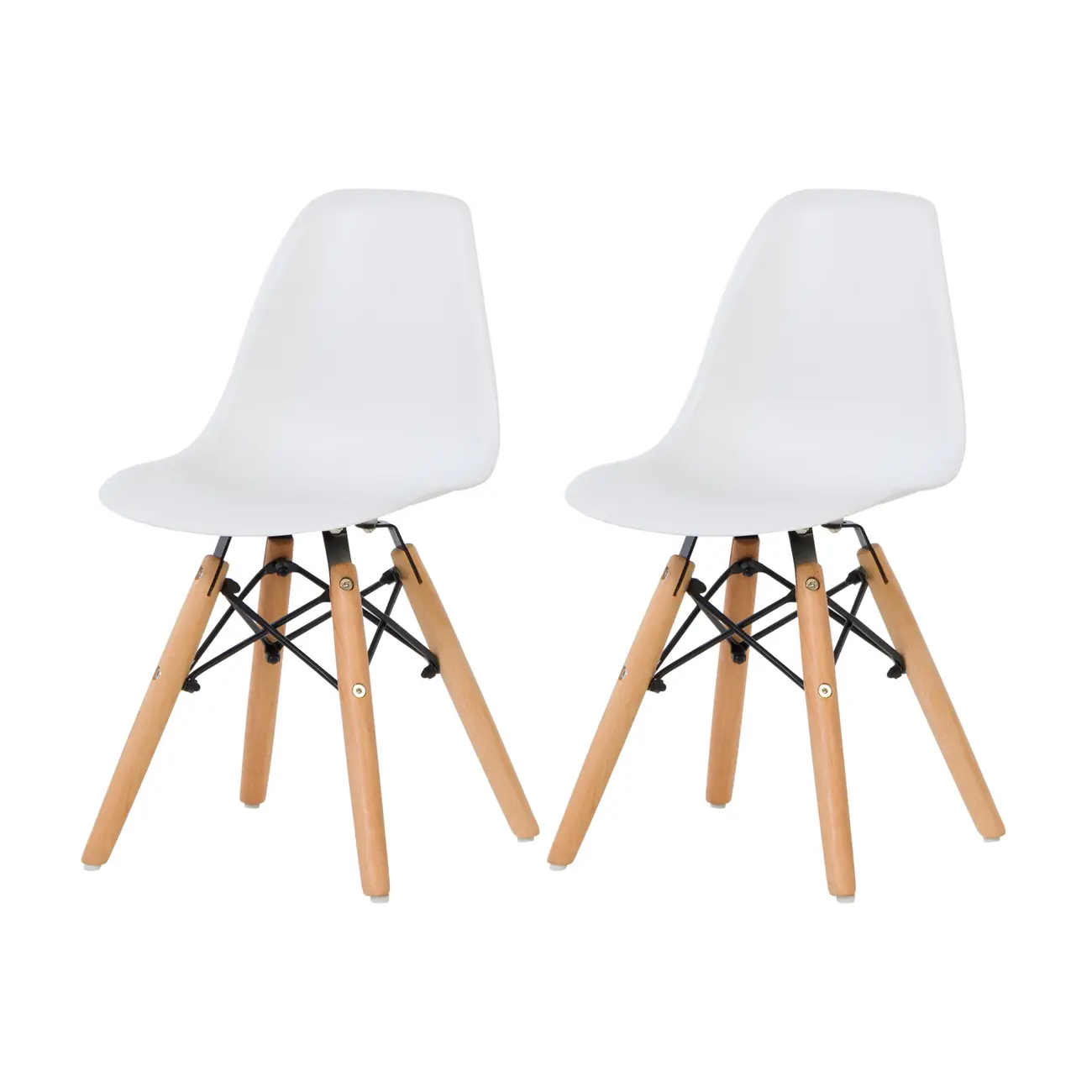 CONJUNTO 2 CADEIRAS INFANTIS EASY WOOD - FAIA/BRANCO - Foto 1