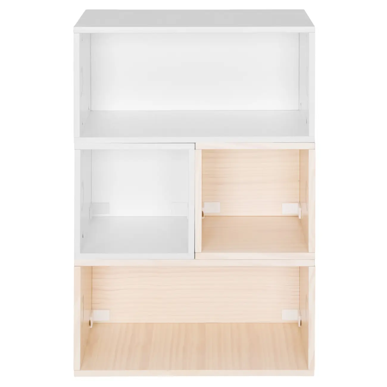 PÉ COM PÉ ESTANTE INFANTIL 90 CM X 90 CM - BRANCO/NATURAL WASHED - Foto 2