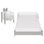 CAMA JR MIGU C/ MESA DE CABECEIRA MIFFY - CINZA/BRANCO - Foto 2