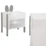 CAMA JR MIGU C/ MESA DE CABECEIRA MIFFY - CINZA/BRANCO - Foto 3