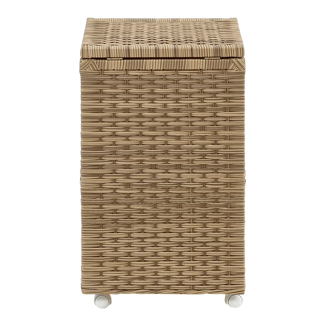 CESTO PARA ROUPA COM RODINHAS 35 CM X 35 CM X 57 CM ENREDO - BEGE - Foto 5