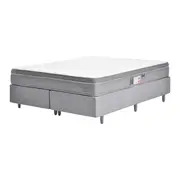 CAMA BOX QUEEN 1,58 M NEST - CINZA/BRANCO - Foto 1