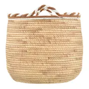 CESTO 39 CM X 35 CM PIRANGY - FIBRA CLARA/CANELA DO CEILÃO - Foto 2