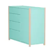 CÔMODA 4 GAVETAS/1 PORTA 1,07 M X 42 CM PIN PLAY - NATURAL WASHED/MENTA - Foto 19