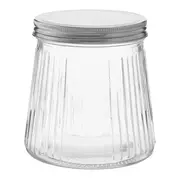 POTE 680 ML RIBBED - INCOLOR/PRATA - Foto 1