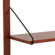 ESTANTE DE PAREDE 74 CM X 1,20 M CECÍLIA - NOZES/PRETO - Foto 4