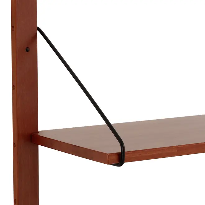 ESTANTE DE PAREDE 74 CM X 1,20 M CECÍLIA - NOZES/PRETO - Foto 4