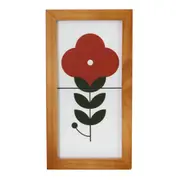 QUADRO 12 CM X 22 CM BLOOMBELOT - NOZES/TERRACOTA - Foto 1