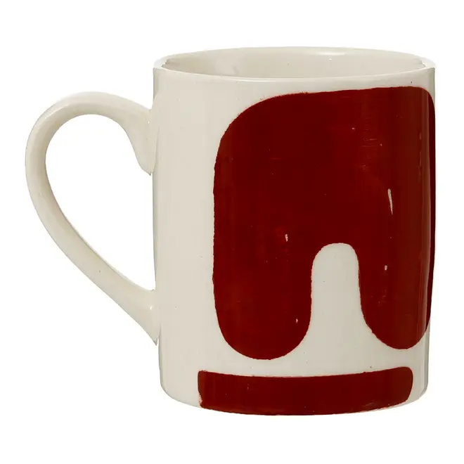 CANECA 330 ML BLOBING GROW - BRANCO/TERRACOTA - Foto 2