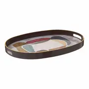 BANDEJA 44 CM X 30 CM PAISAGISTA - MARROM DE LEI/MULTICOR - Foto 3