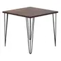 MESA DE JANTAR MESA 80 CM X 80 CM ZAHARA - PRETO/NOZES RÚSTICO - Foto 45