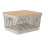 CAIXA 15 CM X 29 CM X 23 CM GRID BAMBU - OFF WHITE/BAMBU - Foto 1
