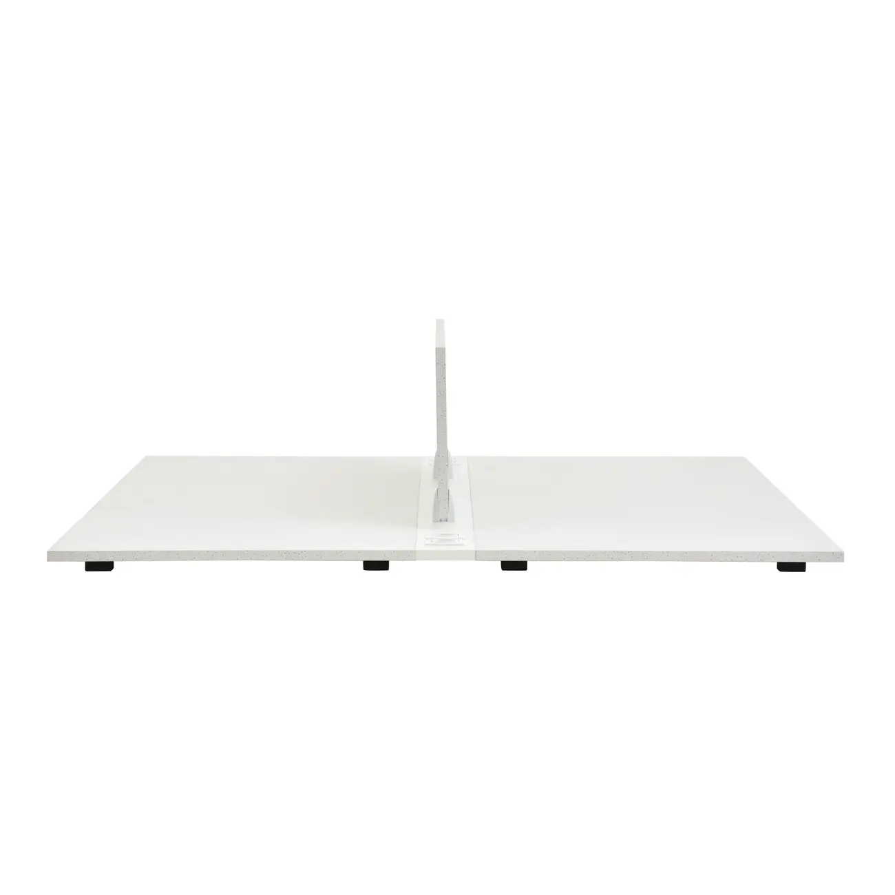 CONJUNTO COM 2 TAMPOS E 1 DIVISÓRIA DE MADEIRA PARA ESTAÇÃO DE TRABALHO DUPLA 1,20 M X 1,30 M METRIC - GRANILITE/BRANCO - Foto 3