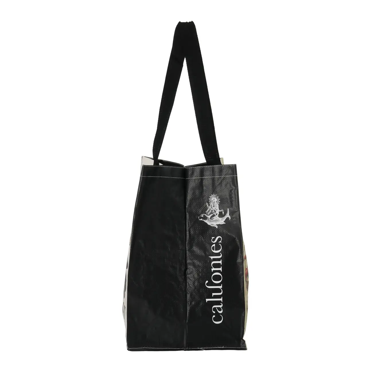 SACOLA REUTILIZÁVEL NATUREZA BOTÂNICA - MULTICOR/PRETO - Foto 6
