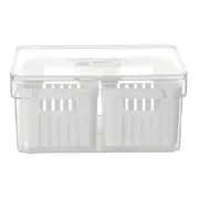 ORGANIZADOR COM 2 CESTOS PRACTICAL FRIDGE - INCOLOR/BRANCO - Foto 1