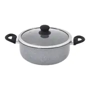 CAÇAROLA INDUÇÃO 24 CM GRANITY - KONKRET/PRETO - Foto 1