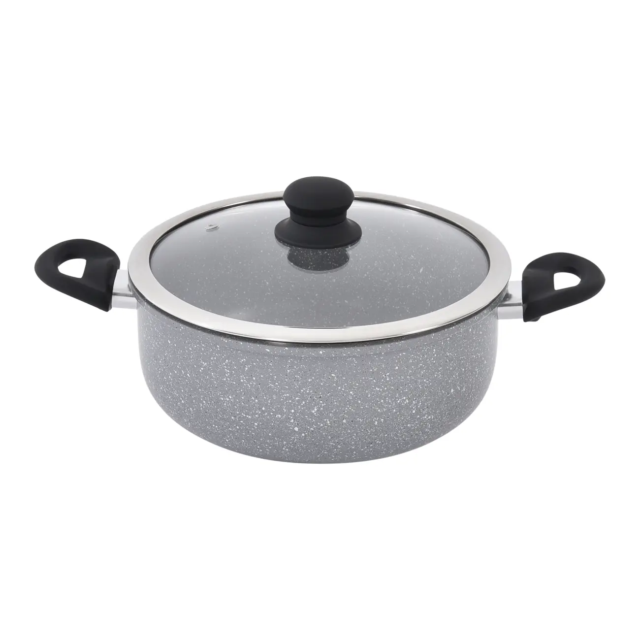 CAÇAROLA INDUÇÃO 24 CM GRANITY - KONKRET/PRETO - Foto 1