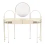 PENTEADEIRA/ESCRIVANINHA 2 GAVETAS 1,30 M X 54 CM LARC - AREIA/PRATA - Foto 1