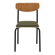 CADEIRA DE JANTAR ATOM - PRETO/MUSGO - Foto 2