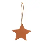 KIT COM 2 PINGENTES ESTRELA E BOLA VILAREJO NOEL - ARGILA CRUA - Foto 4