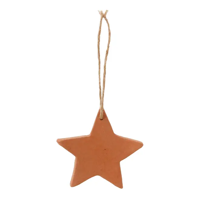 KIT COM 2 PINGENTES ESTRELA E BOLA VILAREJO NOEL - ARGILA CRUA - Foto 4