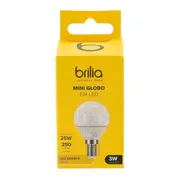 LÂMPADA LED MINIGLOBO E14 127/220V BRILIA - BRANCO - Foto 2