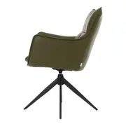 CADEIRA DE JANTAR GIRATÓRIA BERGEN JOY - PRETO/MUSGO - Foto 4