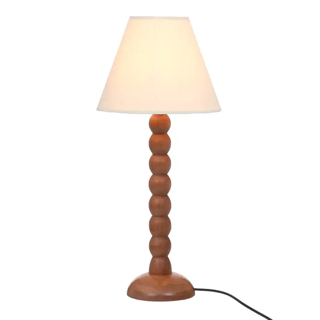 LUMINÁRIA DE MESA TORNIO C/CUP M - NOZES/NATURAL - Foto 2