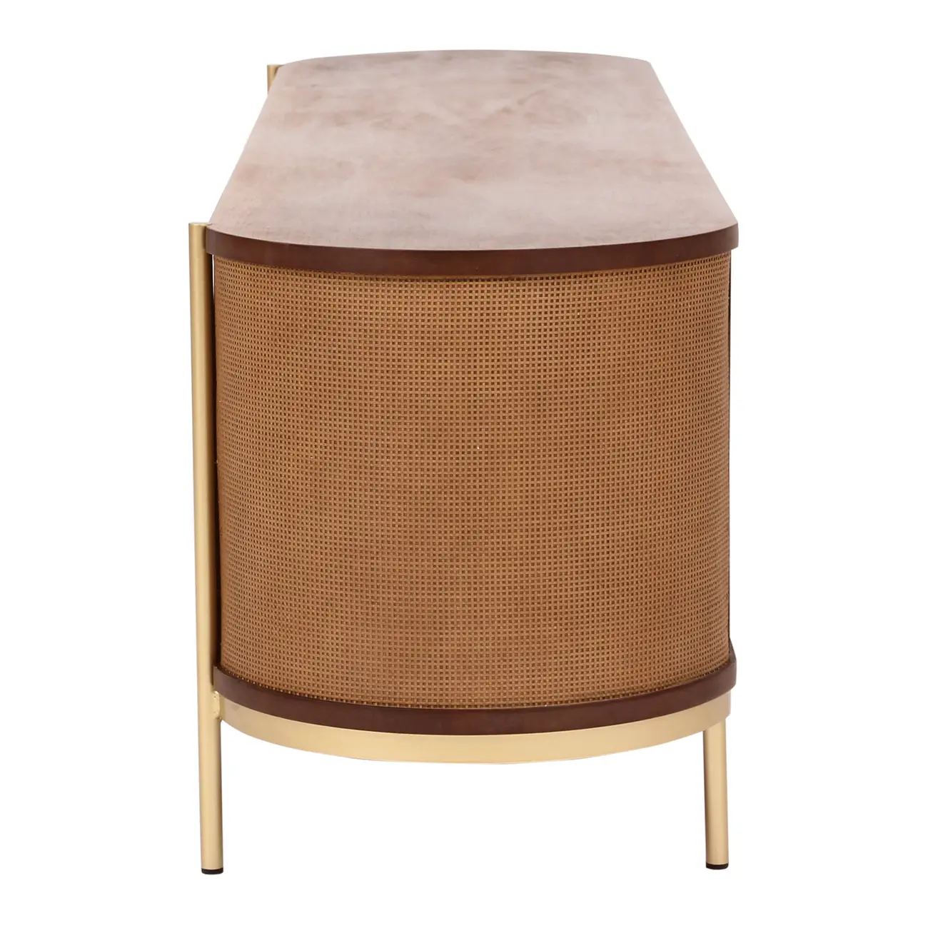 RACK 1,80 M X 43 CM ECLAIR TELA - NOZES/DOURADO - Foto 3