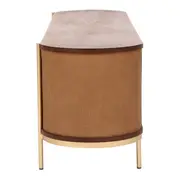 RACK 1,80 M X 43 CM ECLAIR TELA - NOZES/DOURADO - Foto 3