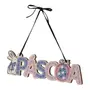 PLACA DECORATIVA PASCOQUETTE - BLEU CENDRÉ/VIN ROSE - Foto 2