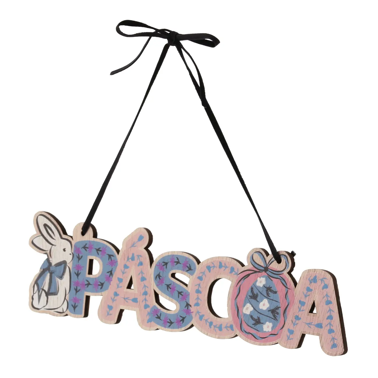 PLACA DECORATIVA PASCOQUETTE - BLEU CENDRÉ/VIN ROSE - Foto 2