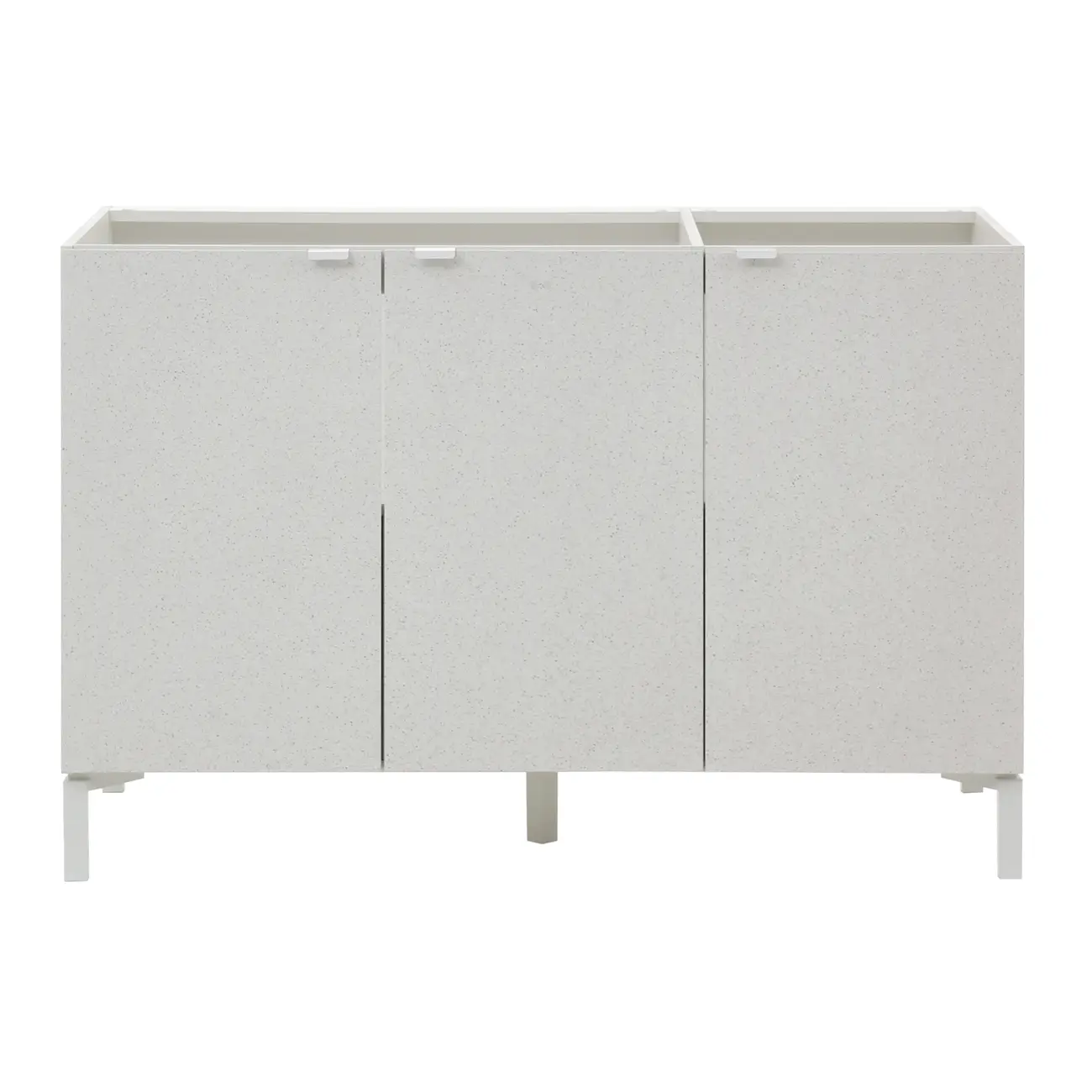 ARMÁRIO INFERIOR 120 3P C/TAMPO SLEEK - BRANCO/GRANILITE - Foto 4