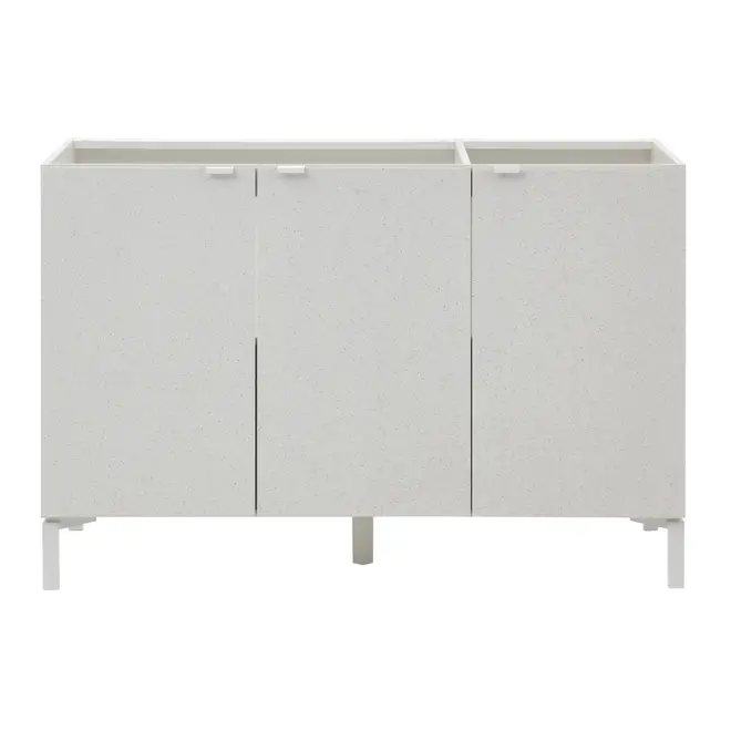 ARMÁRIO INFERIOR 120 3P C/TAMPO SLEEK - BRANCO/GRANILITE - Foto 4