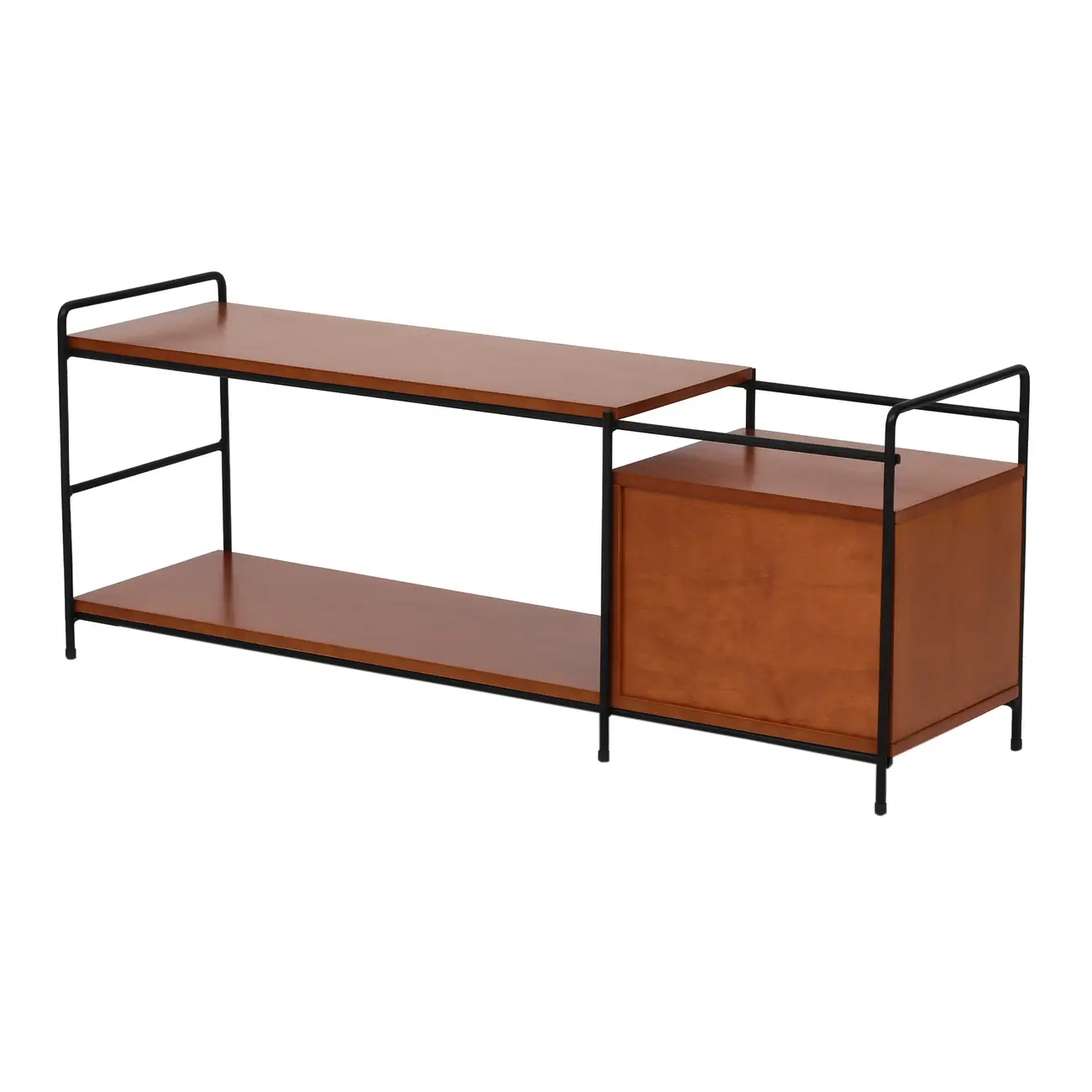 RACK 1 GAVETA 1,30 M X 36 CM COM PALHINHA VIERNES - NOZES/PRETO - Foto 4