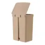 LIXEIRA DUPLA COM PEDAL 30 L TRIUM - CAMELO/CINZA - Foto 7