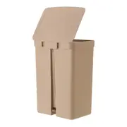 LIXEIRA DUPLA COM PEDAL 30 L TRIUM - CAMELO/CINZA - Foto 7