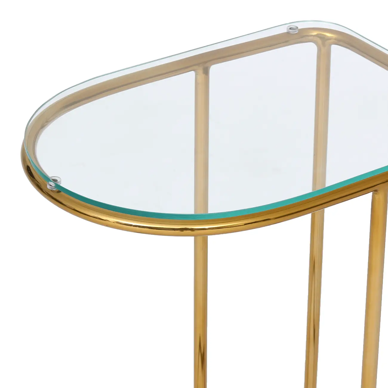 MESA LATERAL 64 CM X 32 CM DAZZLE - OURO/INCOLOR - Foto 5