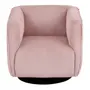 POLTRONA GIRATÓRIA RUBIK - QUARTZO ROSA/PRETO - Foto 1